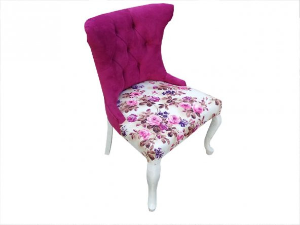 Berjer 12525 ÇAY SET Kayın ASLAN Ayak Model Parlak Beyaz Kapitone Babayface Kumaş - 2