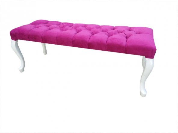 Berjer 12525 ÇAY SET Kayın ASLAN Ayak Model Parlak Beyaz Kapitone Babayface Kumaş - 3