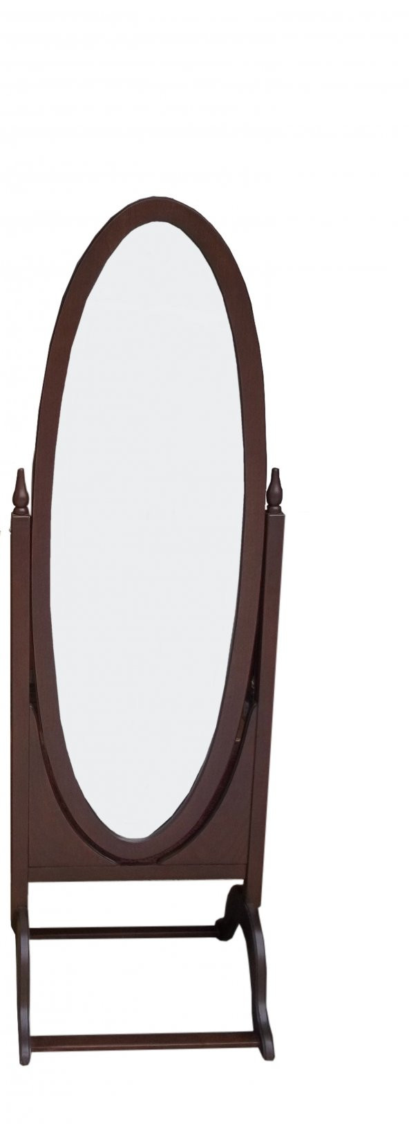 Ayna OVAL 12587 Boy Model Kayın MDF Nature Parlak CEVİZ Flotal Ayna El Yapımı