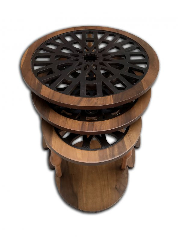 Zigon CNC 12468 ST Osmanlı Motif İşleme Metal Ayak Kütük Desen MDF tabla El Yapım - 4