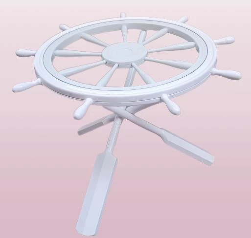 Orta sehpa 12455 Dümen Model Kayın Çapraz X Ayak Parlak Beyaz Lake Boya El Yapım - Resim 3