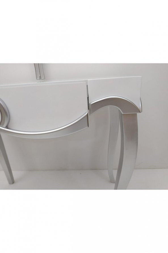 Dresuar 12452 CNC KABARTMA Model Kayın Ağacı Aslan Lüken Ayak Parlak Gri Beyaz - 4