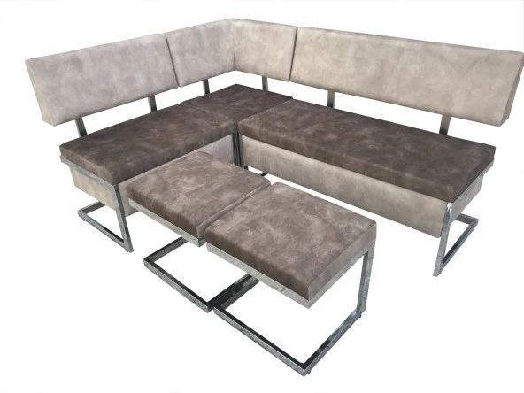Köşe 12439 Takım Mutfak C LOCA Model Metal nikelaj Kaliteli kumaş döşem el yapım - 4