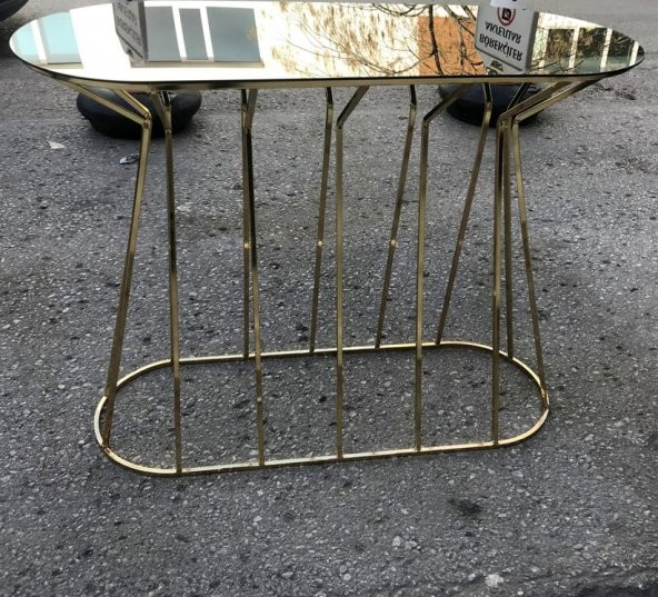 Dresuar 12418 CADDE Model Metal GOLD renk kaplama TEMPER Cam Ayna El Yapım - 2