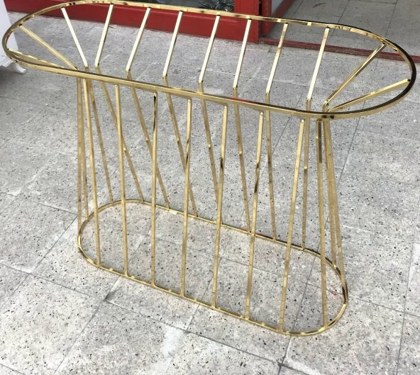 Dresuar 12418 CADDE Model Metal GOLD renk kaplama TEMPER Cam Ayna El Yapım - 3