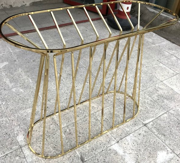 Dresuar 12418 CADDE Model Metal GOLD renk kaplama TEMPER Cam Ayna El Yapım - 4