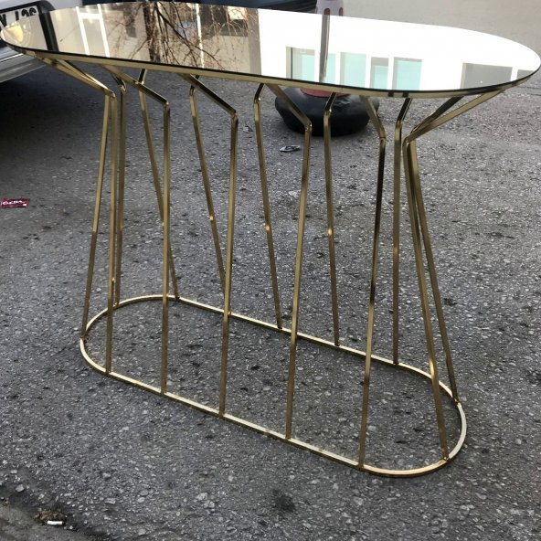 Dresuar 12418 CADDE Model Metal GOLD renk kaplama TEMPER Cam Ayna El Yapım - 5