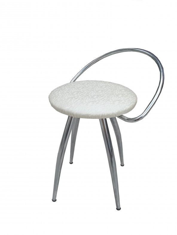 Tabure 12601 ST Sırtlıklı SHOV Model Metal Transmisyon Nikelaj Suni deri döşeme El Yapı - 2