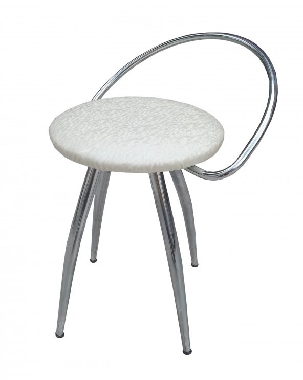 Tabure 12601 ST Sırtlıklı SHOV Model Metal Transmisyon Nikelaj Suni deri döşeme El Yapı - 3