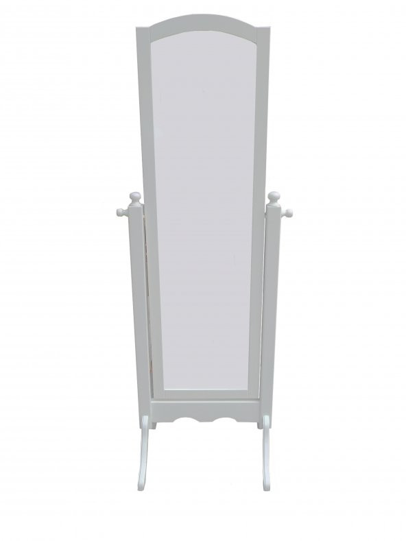Ayna Boy 12408 Dikdörtgen Model  Ahşap  Kayın Ve MDFParlak Beyaz Lake El Yapım - 3