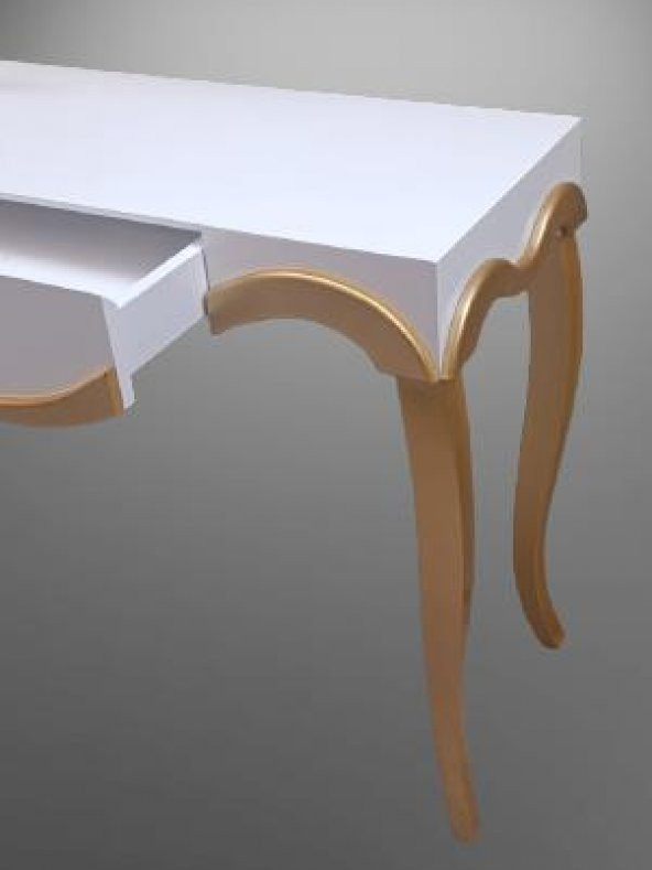 Dresuar 90012 CNC Kabartma Hayal Ayna Gold beyaz Uyum Ahşp MDF Kayın Ayk El yapım - 6