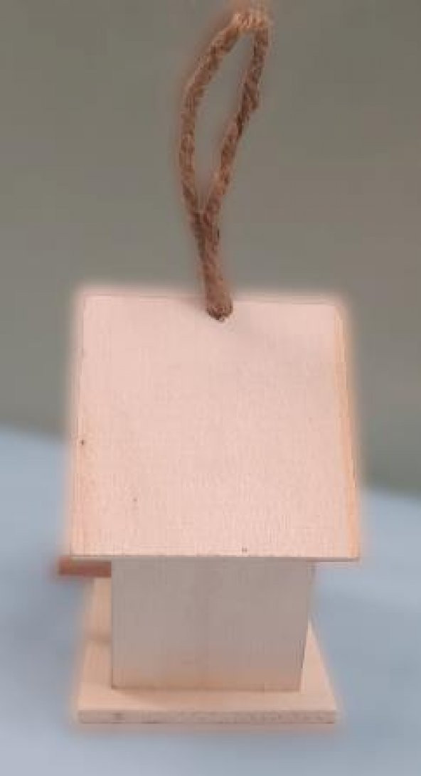 Hobi 90025 Dekoratif Model Minik Kuş Yuvası Ahşap HAM MDF El Yapımı - 2