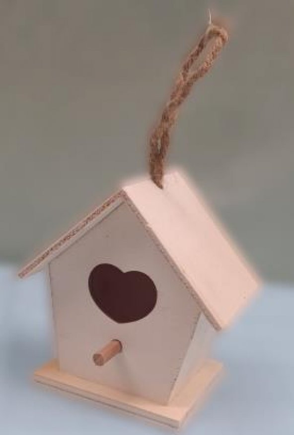 Hobi 90025 Dekoratif Model Minik Kuş Yuvası Ahşap HAM MDF El Yapımı - 8
