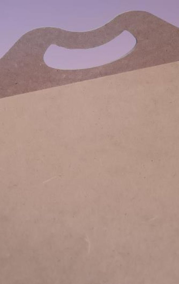 Hobi 90029 ekoratif Model Öymalı Dalga Tepsi Takımı Ahşap HAM MDF El Yapımı - 2