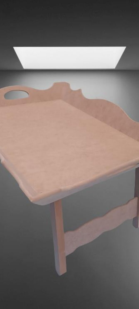 Hobi 90036 Dekoratif Tepsi Ayaklı Şımarık Model HAM Ahşap MDF El Yapımı - 2