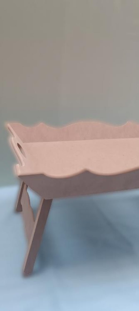 Hobi 90036 Dekoratif Tepsi Ayaklı Şımarık Model HAM Ahşap MDF El Yapımı - 3