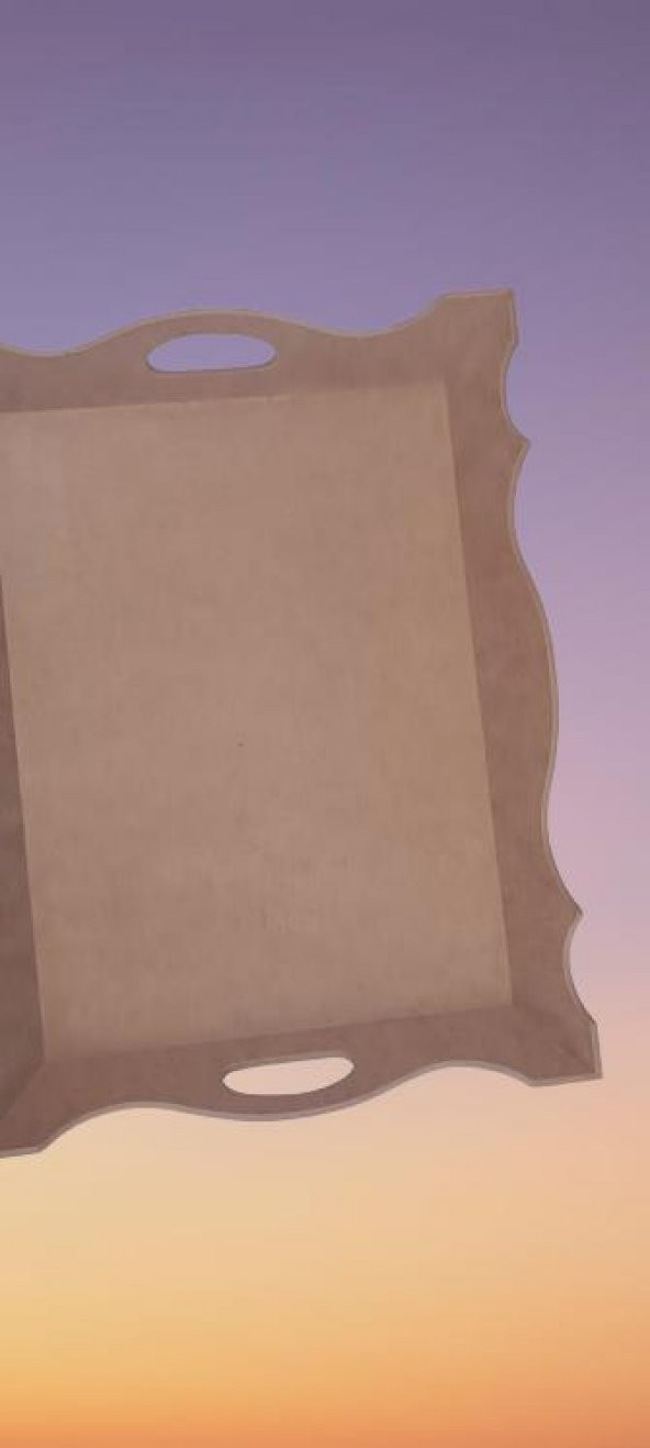 Hobi 90036 Dekoratif Tepsi Ayaklı Şımarık Model HAM Ahşap MDF El Yapımı - 5