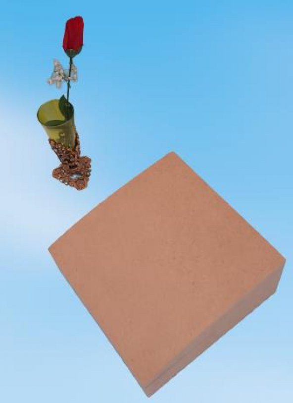 Hobi 90032 Dekoratif Model Bombeli Bölmeli Makyaj Kutu Ahşap HAM MDF El Yapımı - 6