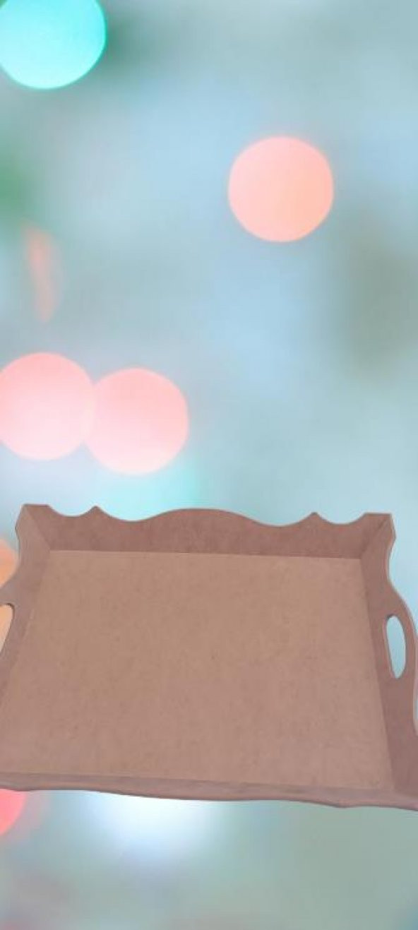 Hobi 90036 Dekoratif Tepsi Ayaklı Şımarık Model HAM Ahşap MDF El Yapımı - 8