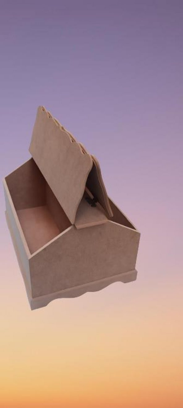 Hobi 90037 Dekoratif Takım Çantası Model HAM Ahşap MDF El Yapımı - 4