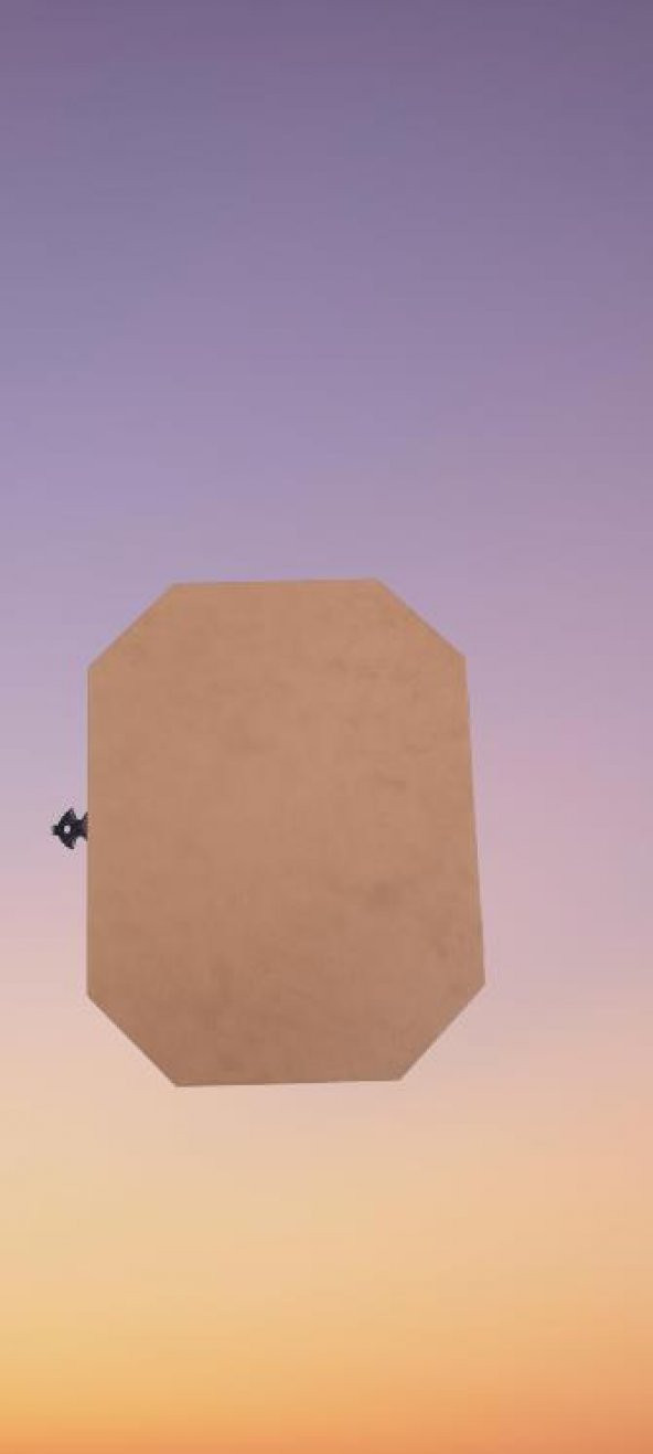 Hobi 90039 Dekoratif Takı Kutu Çokgen Model Klips Bölme HAM Ahşap MDF El Yapımı - 2