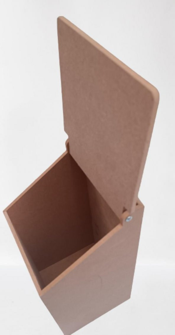 Hobi 90045 Dekoratif Model Poşet Kutusu Ahşap MDF HAM  kalpli El Yapımı - 2