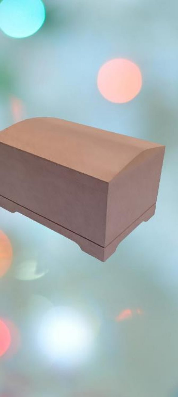Hobi 90042 Dekoratif Sandık Seti Model Mini İkili HAM Ahşap MDF El Yapımı - 8