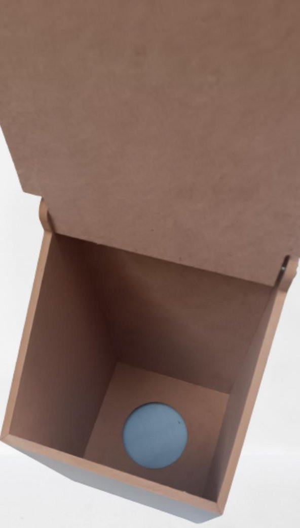 Hobi 90045 Dekoratif Model Poşet Kutusu Ahşap MDF HAM  kalpli El Yapımı - 3