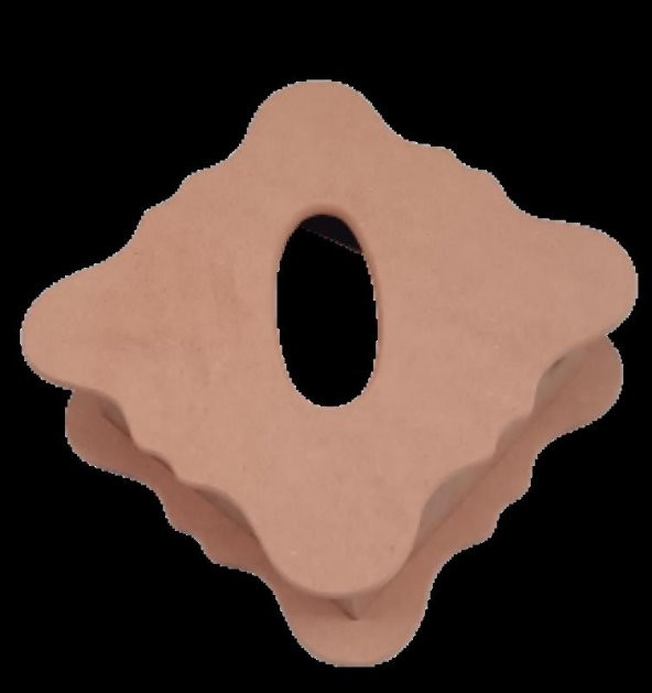 Hobi 90051 Dekoratif Model Peçetelik Kutu HAM Ahşap MDF El Yapımı