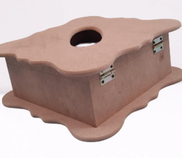 Hobi 90051 Dekoratif Model Peçetelik Kutu HAM Ahşap MDF El Yapımı - 2