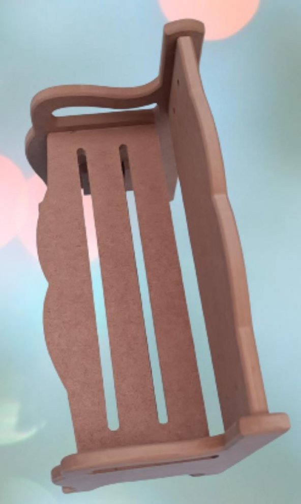 Hobi 90054 Dekoratif Model BanK Tipi Havluluk HAM Ahşap MDF El Yapımı