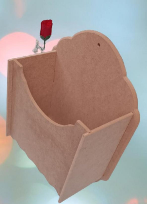 Hobi ADN 90055 Dekoratif Gazetelik Kutu Model HAM Ahşap MDF El Yapım - 2