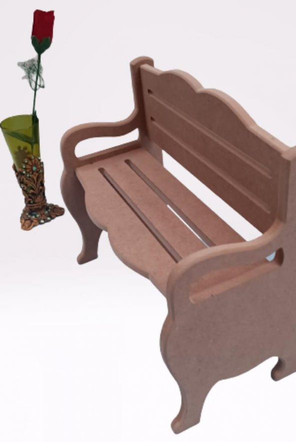 Hobi 90054 Dekoratif Model BanK Tipi Havluluk HAM Ahşap MDF El Yapımı - 7