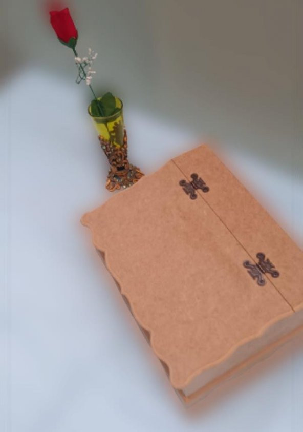 Hobi Dekoratif Model Bölmeli Çay Kutusu HAM  Ahşap  MDF El Yapımı - 6