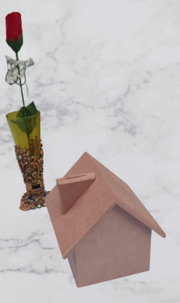 Hobi Dekoratif 90065 Kumbara Ham Ahşap MDF Model El Yapım - 5