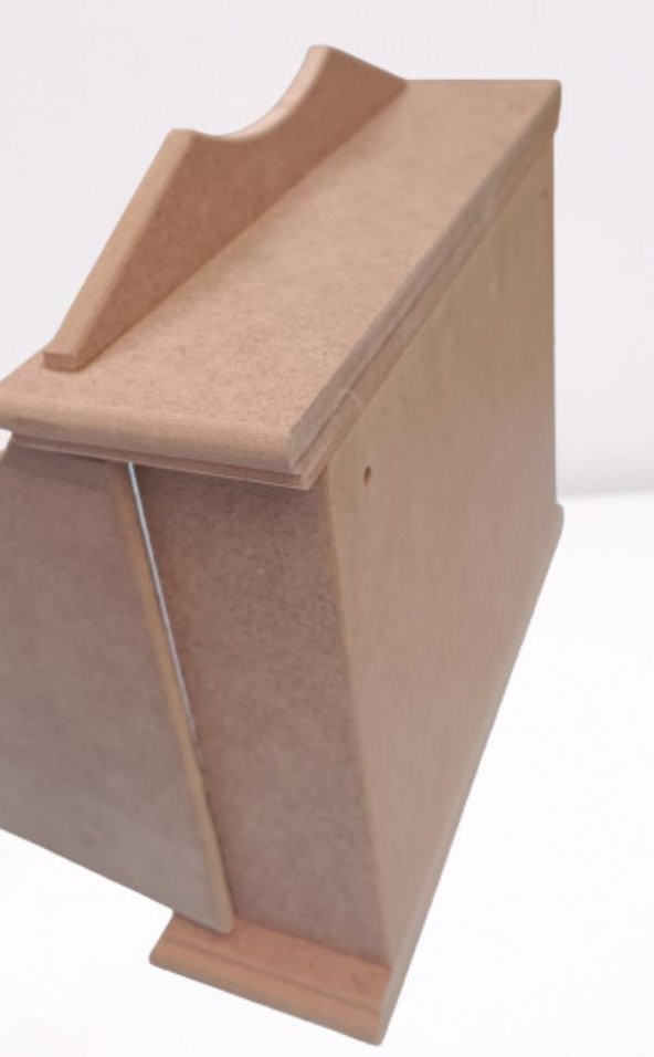 Hobi Dekoratif 90071 Anahtarlık Kutu Yarım kapak Model Ahşap MDF HAM El yapıM - 2