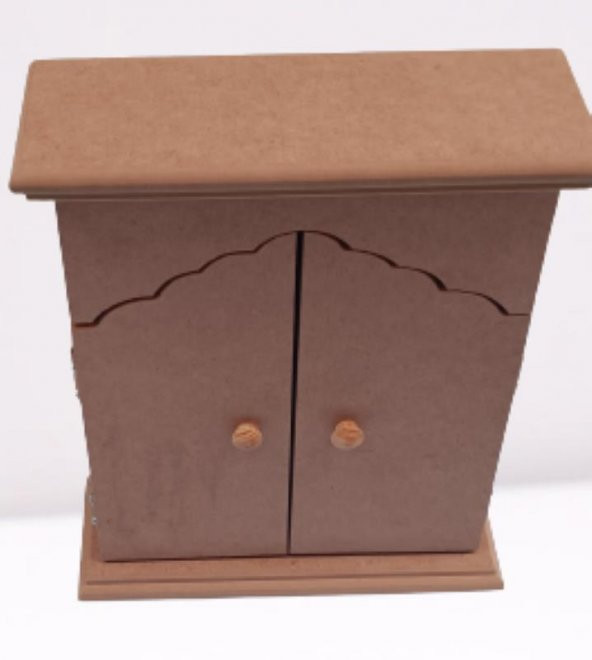 Hobi Dekoratif 90072 Anahtarlık Kutusu Ahşap MDF HAM Askılıklı El Yapımı - 5