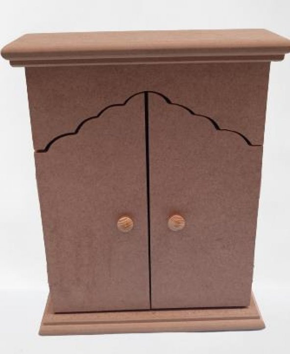 Hobi Dekoratif 90072 Anahtarlık Kutusu Ahşap MDF HAM Askılıklı El Yapımı - 6