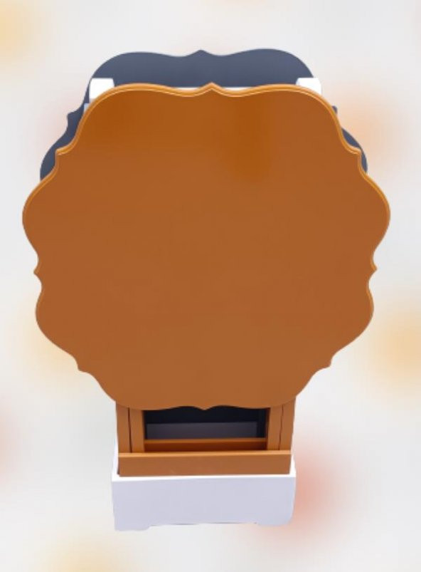 Çanta Zigon 90077 Sehpa Yonca Model 2 li Tk Ahşap MDF Gri Hardal Renk Uyum Elyapı - 3