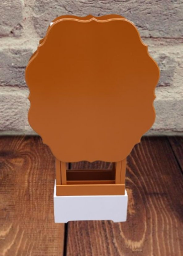 Çanta Zigon 90076 Sehpa Yonca Model 2 li Tk Ahşap MDF Hardal Renk Uyum El Yapım - 9