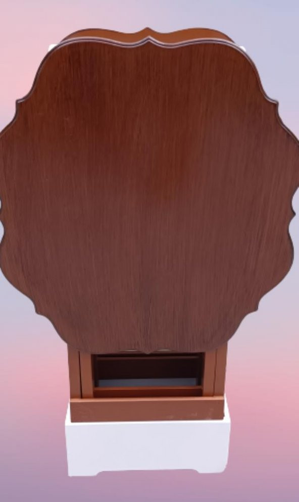 Çanta Zigon 90080 Sehpa Yonca Model 2 li Tk Ahşap MDF Parlak Ceviz Renk Kutu sevk - 9