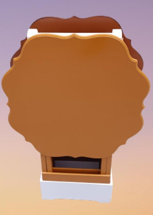 Çanta Zigon 90075 Sehpa Yonca Model 2li Takım Ahşap MDF Hardal-Ceviz Renk El Yapı - Resim 5