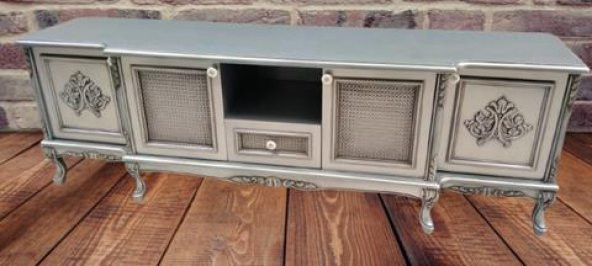 TV Sehpası ST 110980 Büyük Lüx Model Lükens ASLAN Ayak Oymalı Gölge Varak El YapI - 3