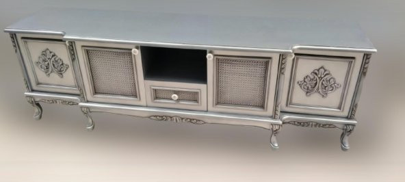 TV Sehpası ST 110980 Büyük Lüx Model Lükens ASLAN Ayak Oymalı Gölge Varak El YapI - 6