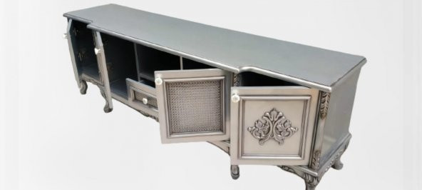 TV Sehpası ST 110980 Büyük Lüx Model Lükens ASLAN Ayak Oymalı Gölge Varak El YapI - 5