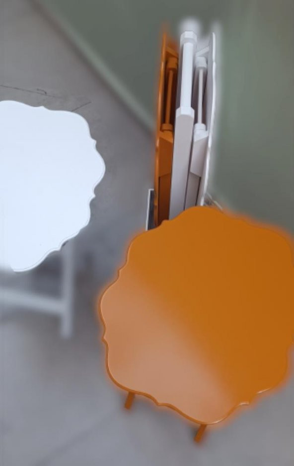 Çanta Zigon 90086 Yonca Dörtlü 90086 Ahşap MDF Beyaz ve Hardal Renk Uyum El Yapım - 6