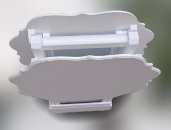 Çanta Zigon 90084 Yonca Model İkili Takım Ahşap Mdf Beyaz  Renk Uyumu El Yapımı - Resim 5