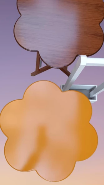 Çanta Zigon 90097 Papatya Model 2li Tk Ahşap MDF Hardal Ceviz Renk Uyum El Yapım - 2