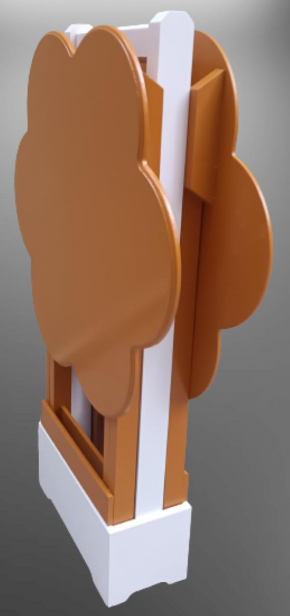 Çanta Zigon 90099 Papatya Model İkili Takım Ahşap MDF Hardal hardal Renk El Yapım - Resim 6