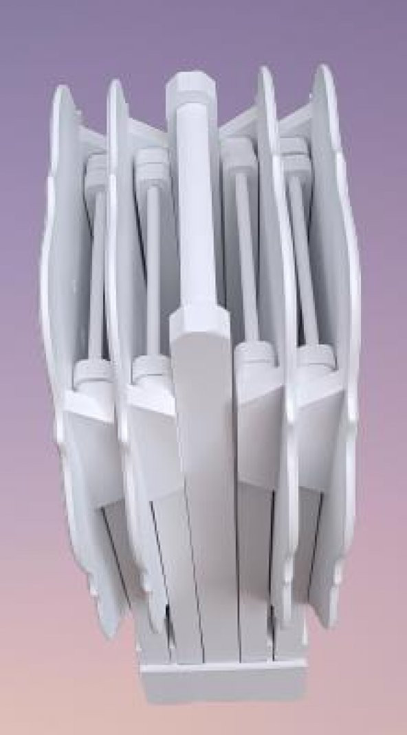 Çanta Zigon 90094 Sehpa Yonca Takım Model Ahşap MDF Parlak Beyaz Lake Renk Elyapı - 7